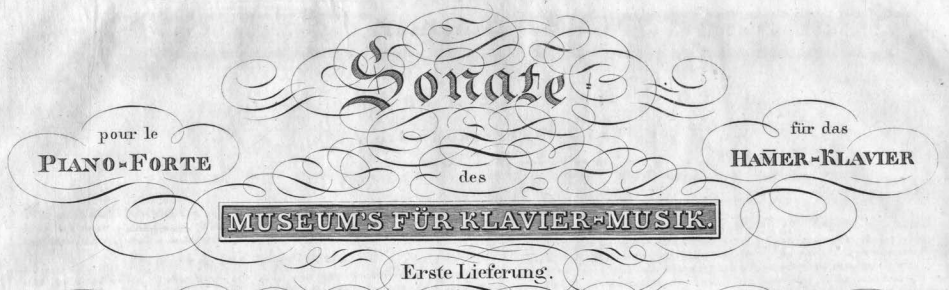 Title Page of Hammerklavier Sonata